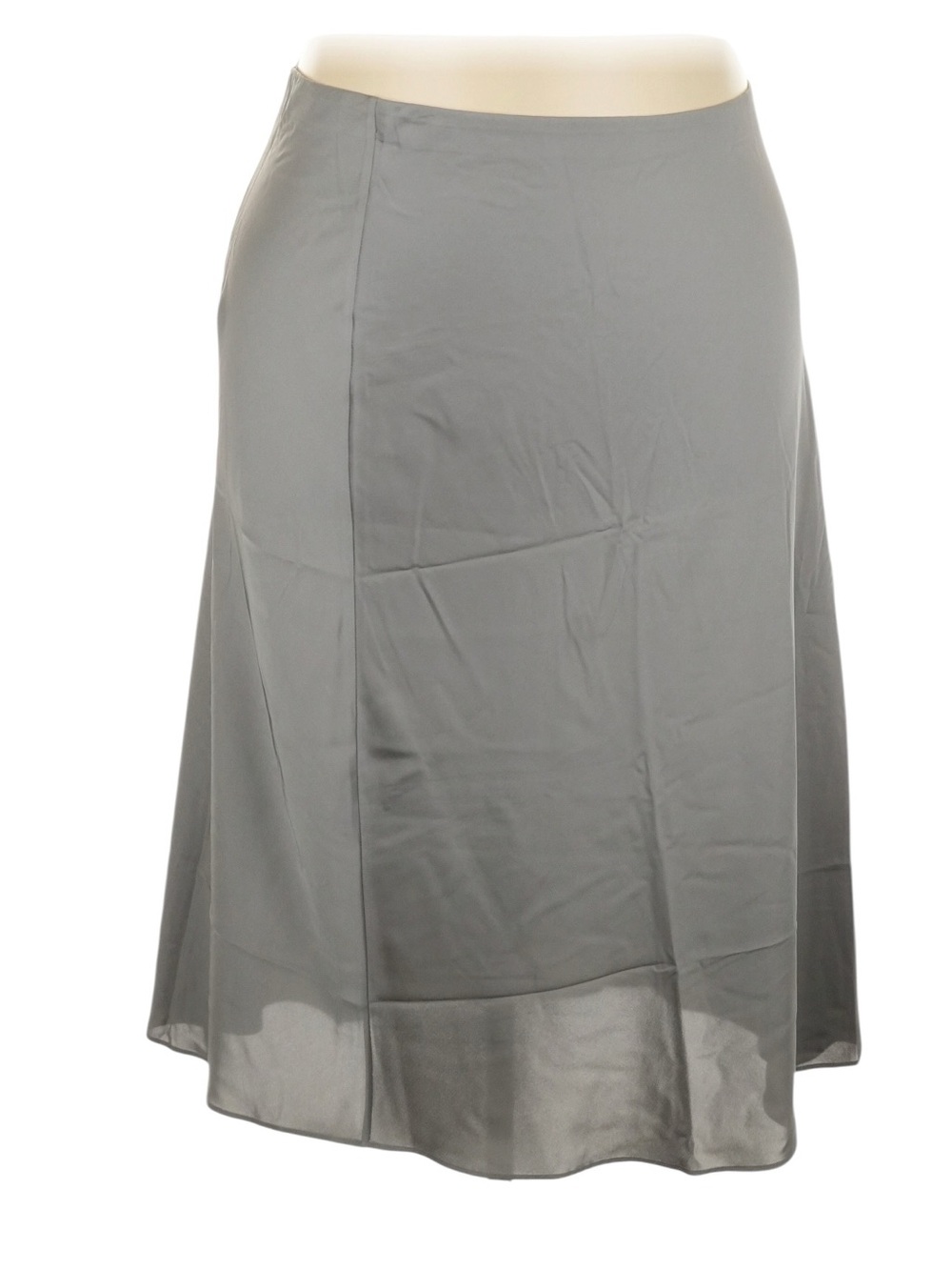J. Crew Gwyneth Slip Skirt Size 3X Gray 90s Style Elastic Waist Midi Office NWT
